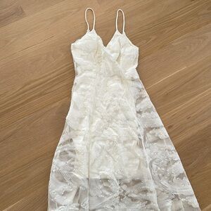 Dress the population ivory maxi dress